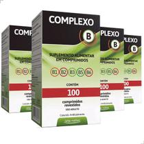Kit 4 Complexo B 400 Comprimidos Vitaminas B1 B2 B3 B4 B5 B6 Vitaminas Minerais Concentrado Puro Kit 4 Complexo B 400 Comprimidos Vitaminas B1 B2 B3 B4 B5 B6 Vitaminas Minerais Concentrado Puro