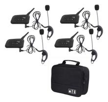 Kit 4 Comunicadores Árbitro Juiz De Futebol Xinowy V4c +case