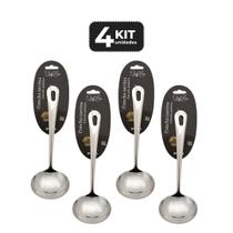 Kit 4 concha terrina inox 20 cm
