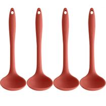 Kit 4 Conchas de Silicone Utensílios Cozinha Talheres para Sopa Feijão Restaurante OU Terracota Kit 4 Conchas de Silicone Utensílios Cozinha Talheres para Sopa Feijão Restaurante OU Terracota