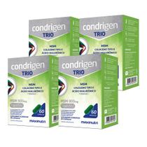 Kit 4 Condrigen Trio MSM Colágeno Tipo 2 HA e Vit.C 60 Caps