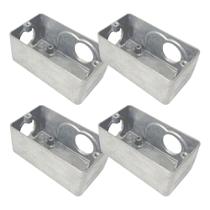 Kit 4 Condulete Multiplo Dailet LR S/ Tampa 3/4'' Alumínio