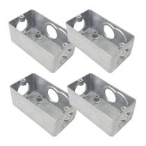 Kit 4 Condulete Multiplo Dailet T Sem Tampa 3/4'' Alumínio