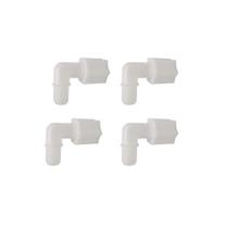 Kit 4 Conector Cotovelo Macho Nylon Mangueira 1/4 Rosca 1/8 Kit 4 Conector Cotovelo Macho Nylon Mangueira 1/4 Rosca 1/8