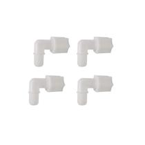 Kit 4 Conector Cotovelo Macho Nylon Mangueira 1/4 Rosca 1/8 Kit 4 Conector Cotovelo Macho Nylon Mangueira 1/4 Rosca 1/8