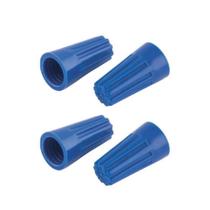 Kit 4 Conector De Torção Emenda Fio 0,75mm A 4,5mm Azul União Eletrica Isolante De Plastico Cobre