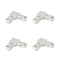 KIT 4 Conector Emenda L Trilho Eletrificado Branco Avant KIT 4 Conector Emenda L Trilho Eletrificado Branco Avant