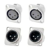 Kit 4 conector macho e 8 femea santo angelo xlr painel sa2x Kit 4 conector macho e 8 femea santo angelo xlr painel sa2x