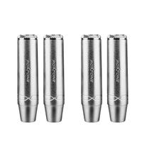 Kit 4 Conector P10 Fêmea Stereo Niquelado Rj3fpp-nn Roxtone Cor Prateado