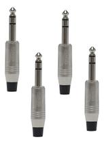 Kit 4 Conector Plug P10 Stereo Ninja Metal Sa2x Santo Angelo Kit 4 Conector Plug P10 Stereo Ninja Metal Sa2x Santo Angelo