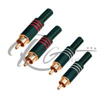 Kit 4 conector plug rca metal vemelho e branco wave 2 pares Kit 4 conector plug rca metal vemelho e branco wave 2 pares
