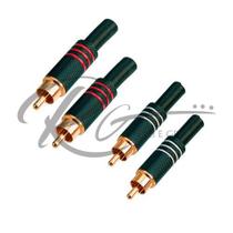 Kit 4 conector plug rca metal vemelho e branco wave 2 pares Kit 4 conector plug rca metal vemelho e branco wave 2 pares