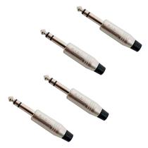 Kit 4 conector plug santo angelo p10 estereo niquelado sa2x Kit 4 conector plug santo angelo p10 estereo niquelado sa2x