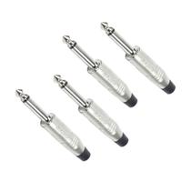 Kit 4 conector plug santo angelo p10 mono niquelado sa2x