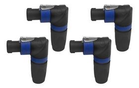 Kit 4 Conector Plug Speakon Tipo Neutrik 4p Macho Cachimbo
