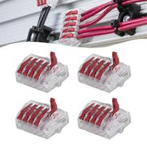 Kit 4 Conector Reutilizável P/ Emenda de Fios 5 Polos HCRN-5 Kit 4 Conector Reutilizável P/ Emenda de Fios 5 Polos HCRN-5