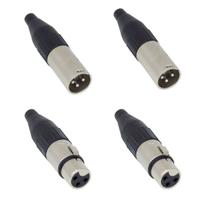 Kit 4 conector santo angelo xlr femea e macho sa2x 2 pares Kit 4 conector santo angelo xlr femea e macho sa2x 2 pares