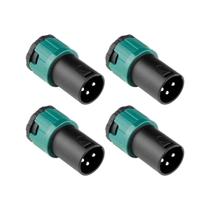 Kit 4 Conector Xlr Macho 3 Polos Rotativo Low Profile 90 LP3M Santo Angelo