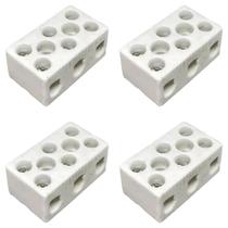Kit 4 Conectores De Porcelana Cerâmica Chuveiro Tripolar10mm