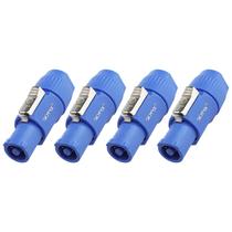 Kit 4 Conectores Powercon Macho In 3 Vias Linha Profissional Azul SK-SP486 SKYPIX Kit 4 Conectores Powercon Macho In 3 Vias Linha Profissional Azul SK-SP486 SKYPIX
