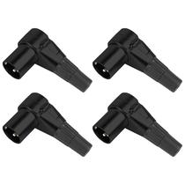 Kit 4 conectores santo angelo xlr 3 polos macho sas3 90 Kit 4 conectores santo angelo xlr 3 polos macho sas3 90