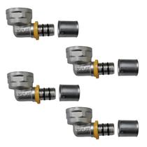 Kit 4 Conexão Joelho Cotovelo P/ Gás 90 16mm RF 1/2'' Pex Kit 4 Conexão Joelho Cotovelo P/ Gás 90 16mm RF 1/2'' Pex