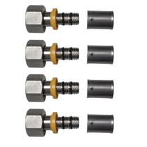 Kit 4 Conexão Rosca Móvel 1/2'' Gás 16Mm Pex Multicamadas