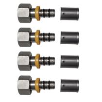 Kit 4 Conexão Rosca Móvel 1/2'' p/ Gás 16mm Pex Multicamadas Kit 4 Conexão Rosca Móvel 1/2'' p/ Gás 16mm Pex Multicamadas