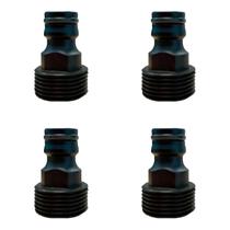 Kit 4 Conexão Universal Para Torneira Engate Rápido Macho 1/2