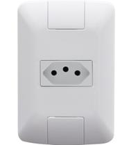Kit 4 Conj 4x2 Tomada 2P+T Tramontina Aria 20A 250V Branco
