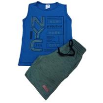 Kit 4 Conjunto Camiseta Regata/ Bermuda Moletom 100% Algodão Kit 4 Conjunto Camiseta Regata/ Bermuda Moletom 100% Algodão