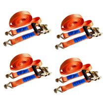 Kit 4 Conjunto Catraca Amarrar Carga Pesada 5 Ton 50MM 9M