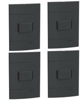 Kit 4 conjunto de interruptores simples cor grafite 10a 250v schneider
