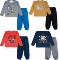 Kit 4 Conjunto Infanti Moletom Inverno Roupa De Frio Menina Menino