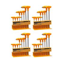 Kit 4 Conjunto Jogo de Chaves Tipo T Torx 8 Peças Ingco Kit 4 Conjunto Jogo de Chaves Tipo T Torx 8 Peças Ingco