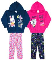 Kit 4 Conjunto Juvenil Infantil Feminino Roupa Inverno Frio