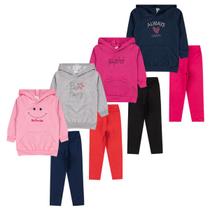 Kit 4 Conjunto Moletom Feminino Inverno Roupa De Frio Menina