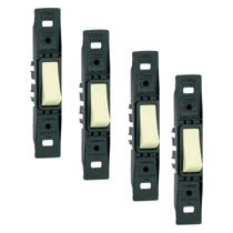 Kit 4 Conjunto Sem Placa 1 Interruptor Simples Silentoque Vertical