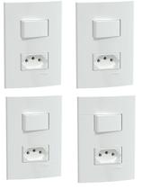 kIT 4 CONJUNTOS DE INTERRUPTORES+TOMADA 10A 250V SCHNEIDER kIT 4 CONJUNTOS DE INTERRUPTORES+TOMADA 10A 250V SCHNEIDER