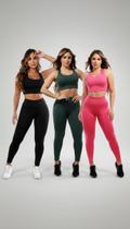 Kit 4 Conjuntos Fitness Legging e Top Zero Transparência Kit 4 Conjuntos Fitness Legging e Top Zero Transparência