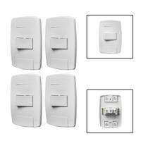 Kit 4 Conjuntos Interruptores Paralelo 10A 250V