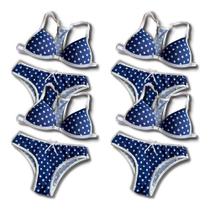 Kit 4 Conjuntos Menina Moça Top Nadador Estampado Algodão Kit 4 Conjuntos Menina Moça Top Nadador Estampado Algodão