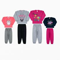 Kit 4 Conjuntos Moletom Infantil Feminino Inverno Kit 4 Conjuntos Moletom Infantil Feminino Inverno