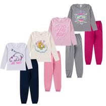 Kit 4 Conjuntos Pijama Juvenil Menina 10 a 14 Anos Feminino.