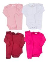 Kit 4 Conjuntos Térmicos Inverno Bebê Infantil Body E Calça