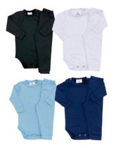 Kit 4 Conjuntos Térmicos Inverno Bebê Infantil Body E Calça