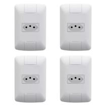 Kit 4 Conjuntos Tomada Simples 10A 4x2 Aria Tramontina