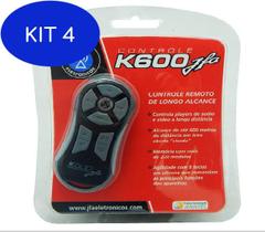 Kit 4 Controle Longa Distancia JFA K600 Preto/Cinza
