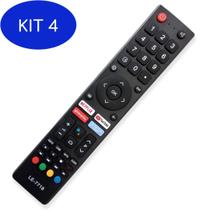 Kit 4 Controle Para Tv Philco Smart Ptv58G71Agbls,