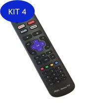Kit 4 Controle Remoto Da Tv Aoc Roku Tv - Sky-9091 (Selsat)